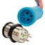 Bluewater 22mm Push Button Switch OffOn Momentary Contact BlueRed LED 4 Lead 905921134
