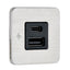 Scanstrut TILE USBAUSBC Interior Charging Socket 1224V Stainless Steel Bezel SCTILE11