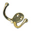 SeaDog Double Coat Hook Cast Brass 6715101