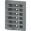 Blue Sea 4376 WeatherDeck Water Resistant Circuit Breaker Panel 6 Position Grey 4376