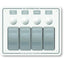 Blue Sea 8272 Water Resistant Panel 4 Position White Horizontal Mount 8272