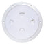 Beckson 8 Smooth Center ScrewOut Deck Plate White DP80W