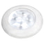 Hella Marine Slim Line LED Enhanced Brightness Round Courtesy Lamp White LED White Plastic Bezel 12V 980500541