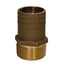 GROCO 1 NPT x 114 Bronze Full Flow Pipe to Hose Straight Fitting FF1000