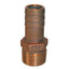 GROCO 2 NPT x 2 ID Bronze Pipe to Hose Straight Fitting PTH2000