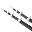 Tigress XD 3K Carbon Fiber Telescoping Outrigger Poles 21 Matte Black Silver Pair 886794