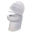 Jabsco Deluxe Flush 17 Angled Back 12V Freshwater Electric Marine Toilet wSolenoid Valve Soft Close Lid 580203012