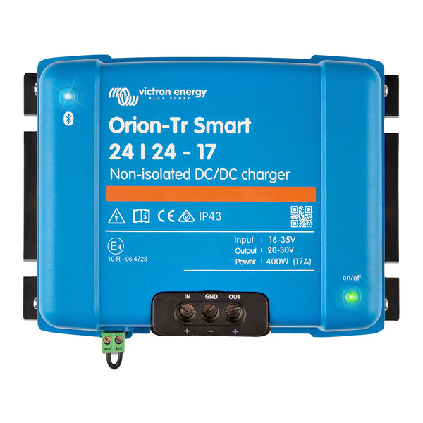 Victron OrionTR Smart NonIsolated DCDC Converter  24 VDC to 24 VDC  400W  17AMP ORI242440140