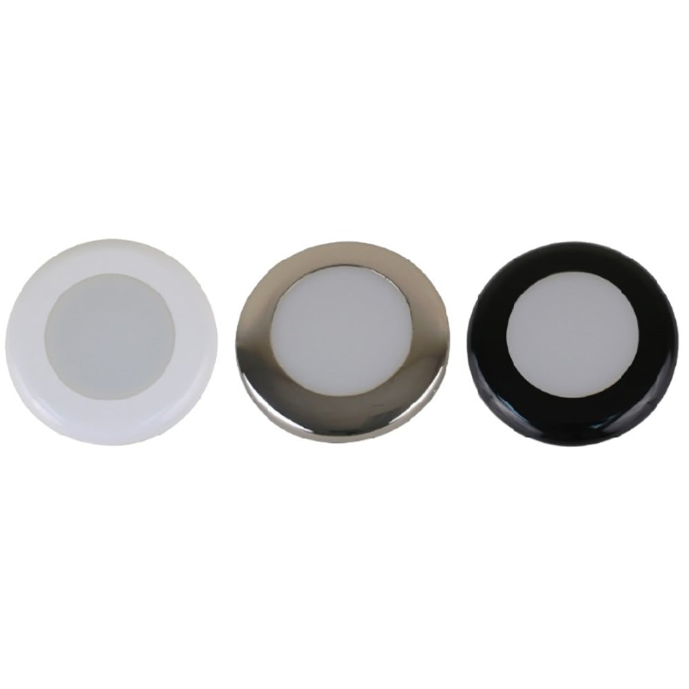 Scandvik A3C Downlight Kit  Cool White wSS White  Black Trim Rings 41291P Main image