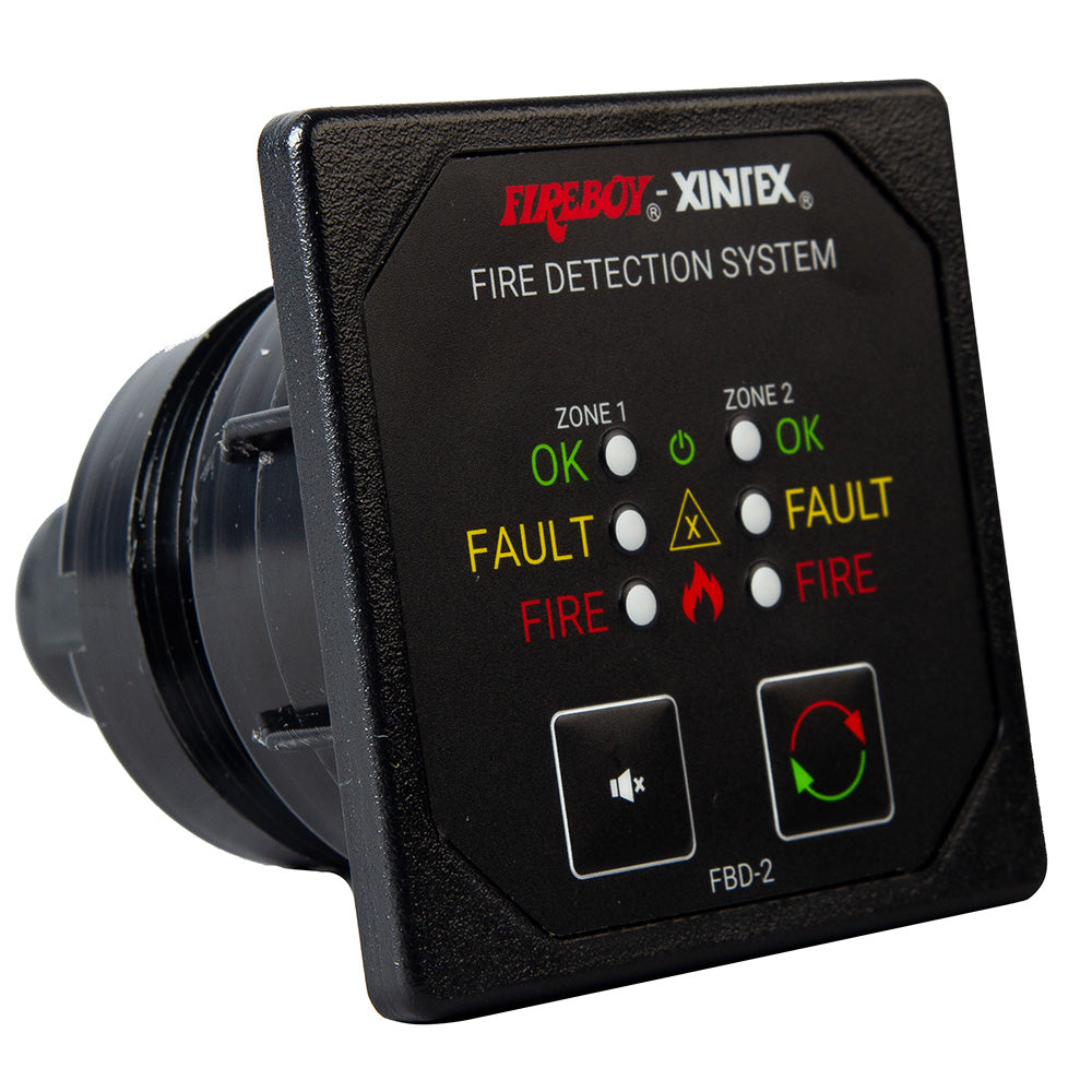 Fireboy-Xintex Two Zone Detection  Alarm Panel - 2-5/8" Display - 12/24V DC [FBD-2-R] Secondary image