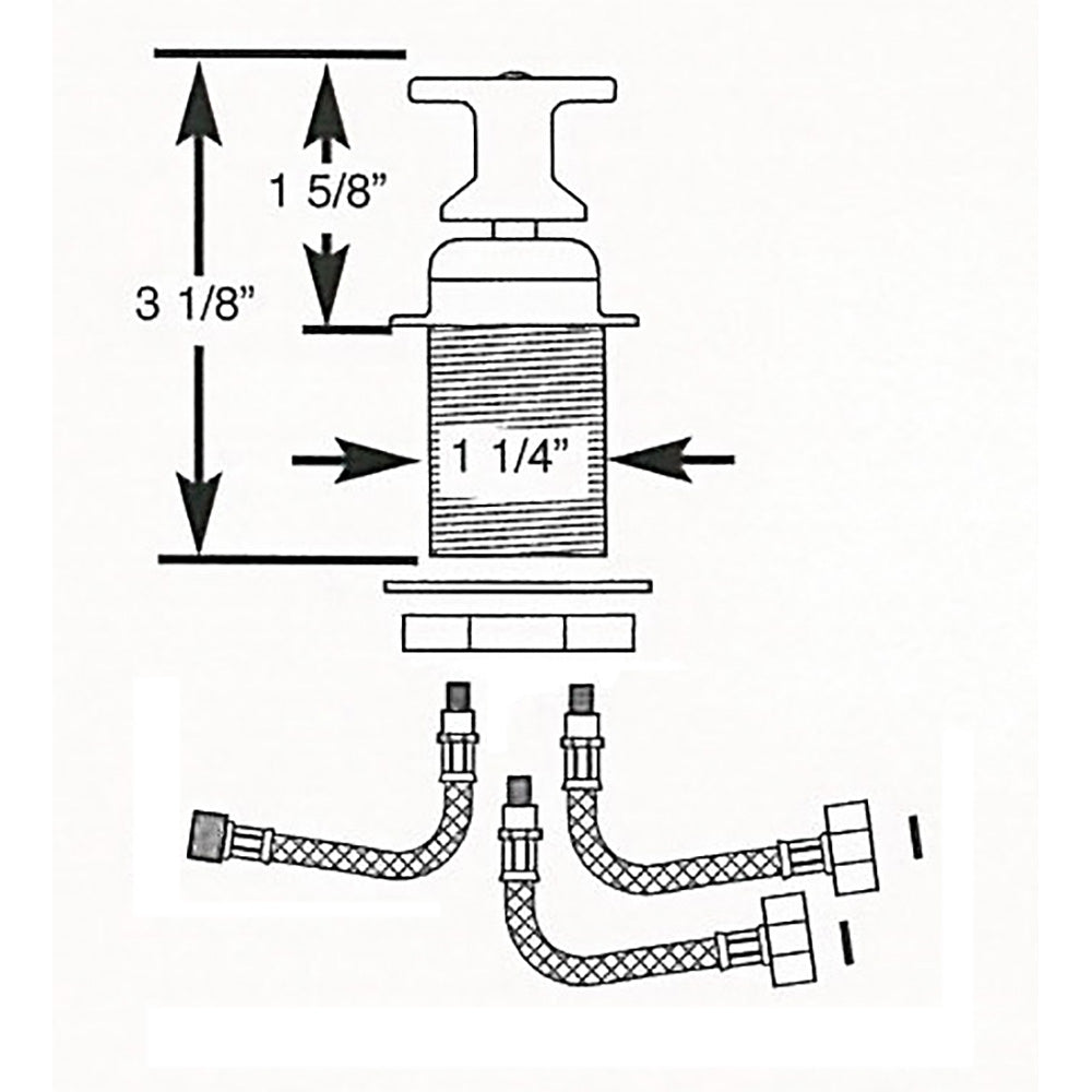 Scandvik T-Handle Shower Mixer Control [10617P] Secondary image
