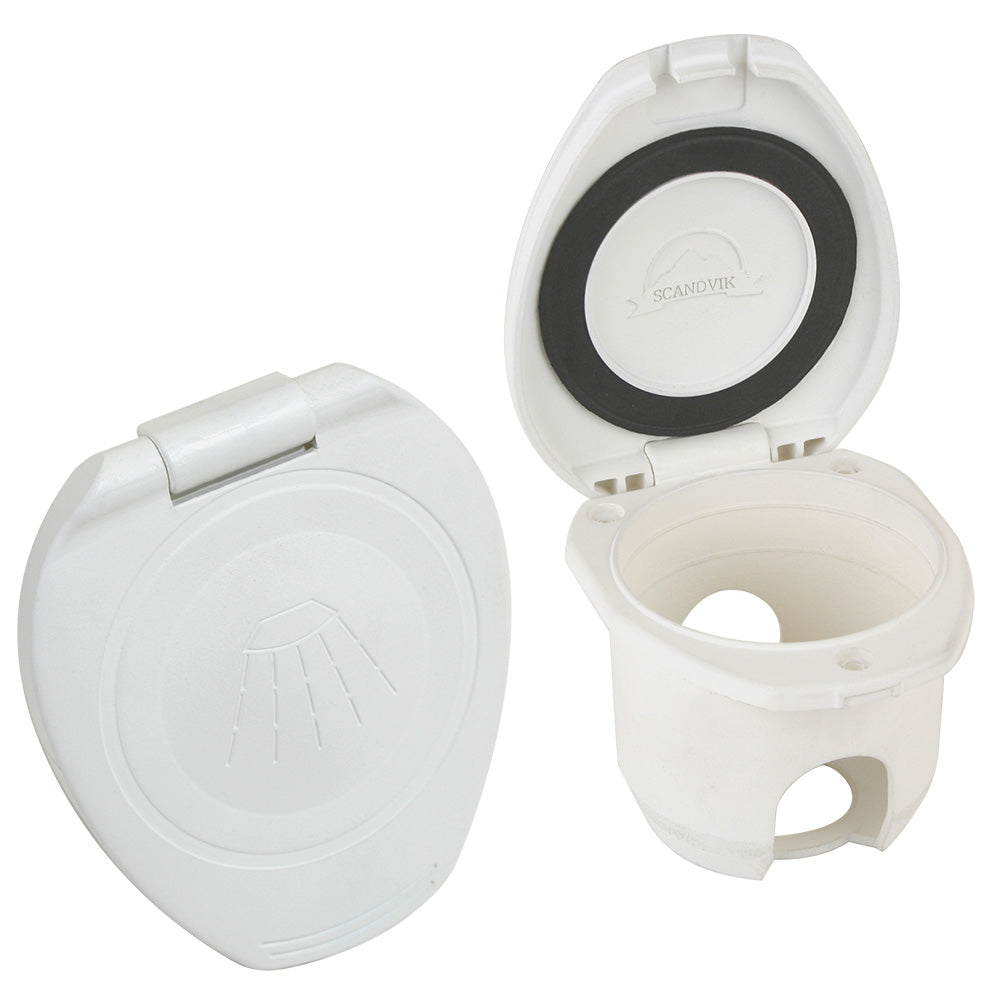 Scandvik Replacement White Cup  Cap fRecessed Shower 12104P Main image
