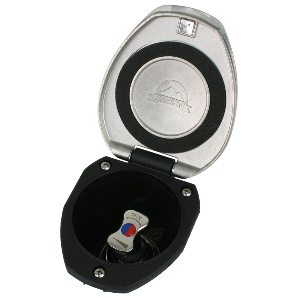 Scandvik Recessed THandle Mixing Valve  SS wBlack Cup 12127 Main image
