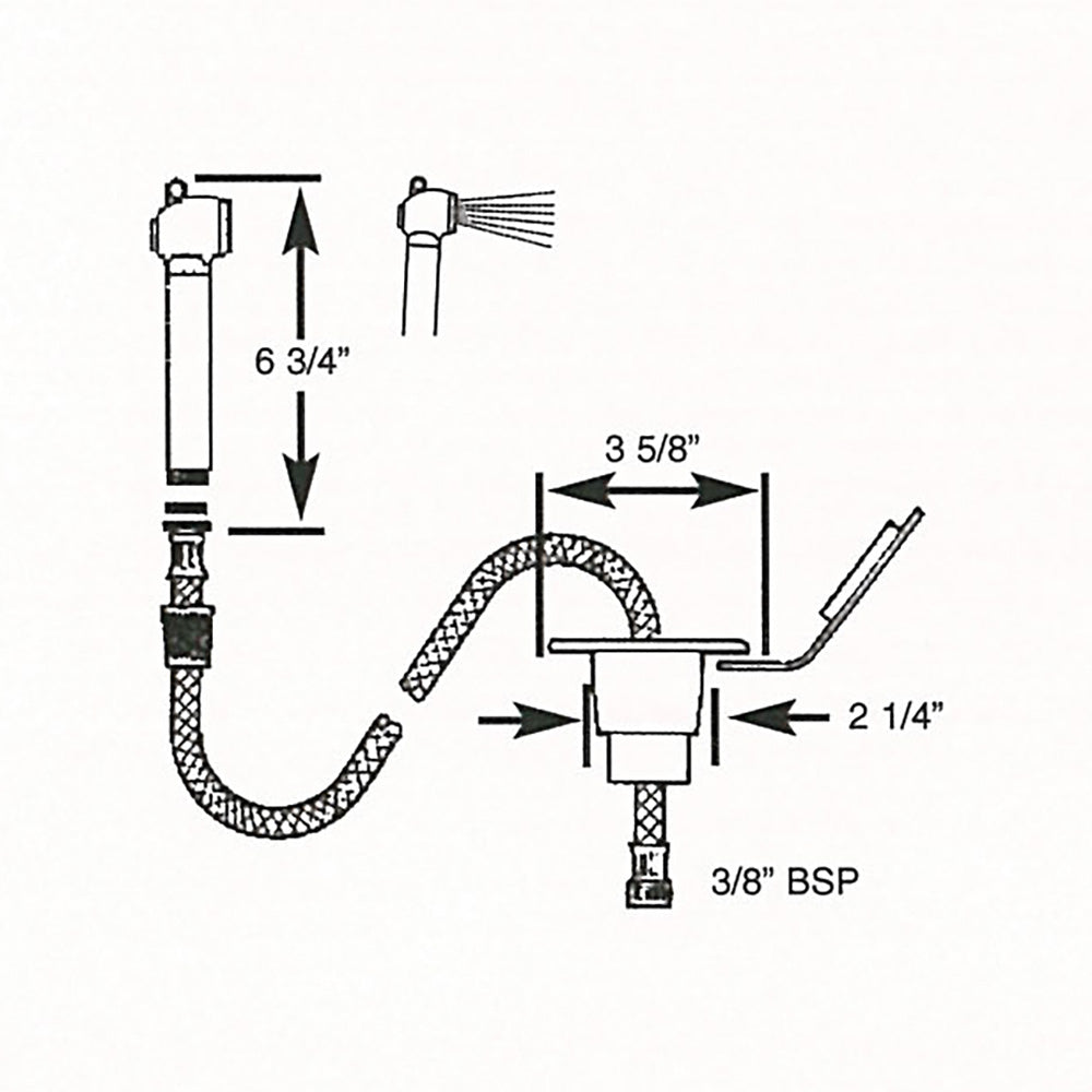 Scandvik Recessed Transom Shower w/6 Hose - White [10055P] Secondary image