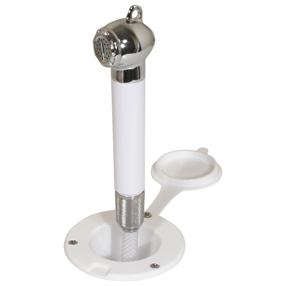 Scandvik Recessed Transom Shower w6 Hose  White 10055P Main image