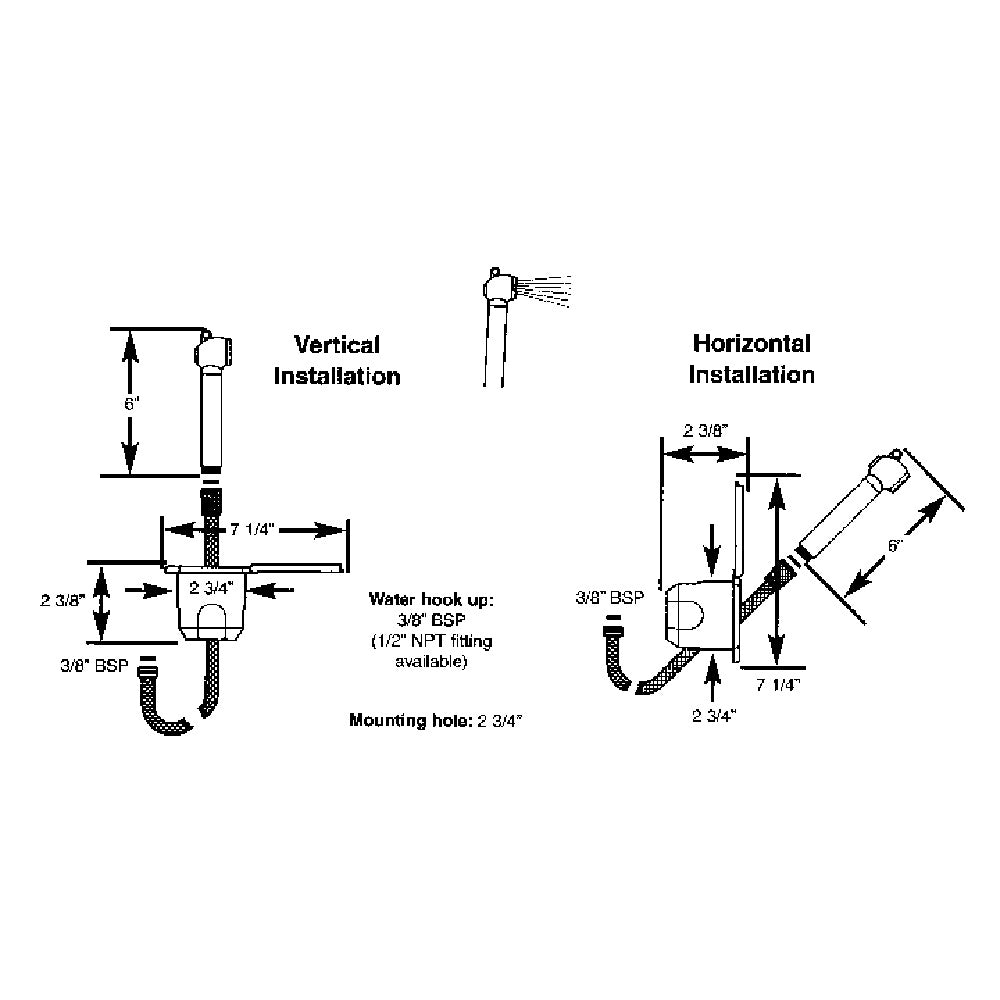 Scandvik Recessed Shower w/6 White Hose - Push-Button [12106P] Secondary image