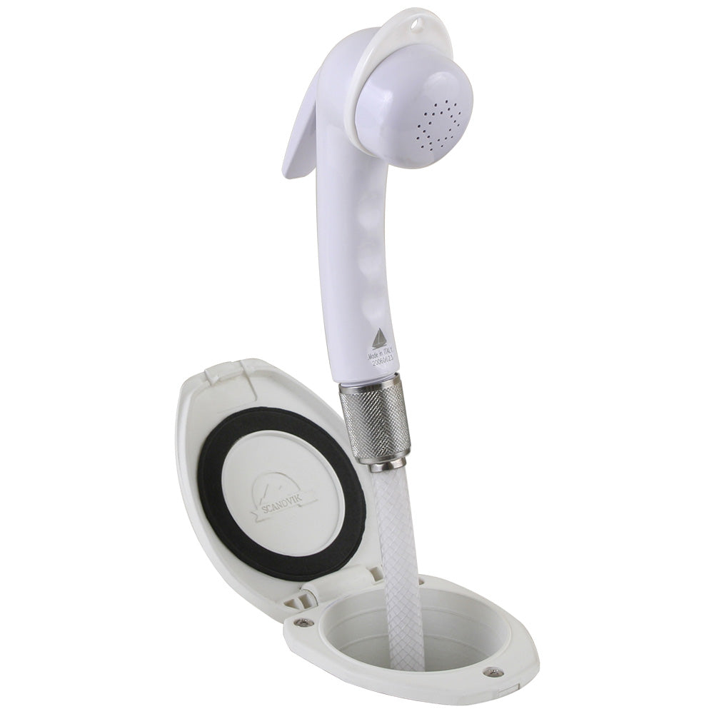 Scandvik Recessed Shower w6 White Hose  Euro Trigger Sprayer 12107P Main image