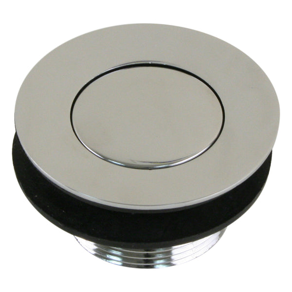 Scandvik Sink Drain wFlip Stopper  Chrome Plated Brass 19006P
