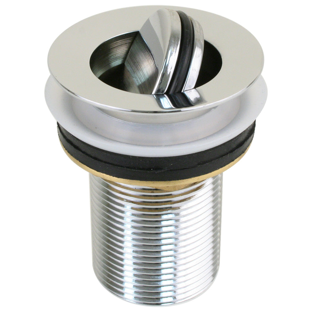 Scandvik Sink Drain wFlip Stopper  Chrome Plated Brass 19006P Main image