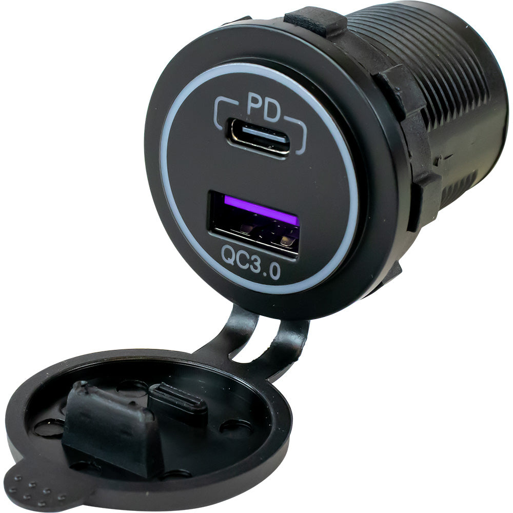 Sea-Dog USB 3.0  USB-C Power Socket w/Out Light [426510-1] Secondary image