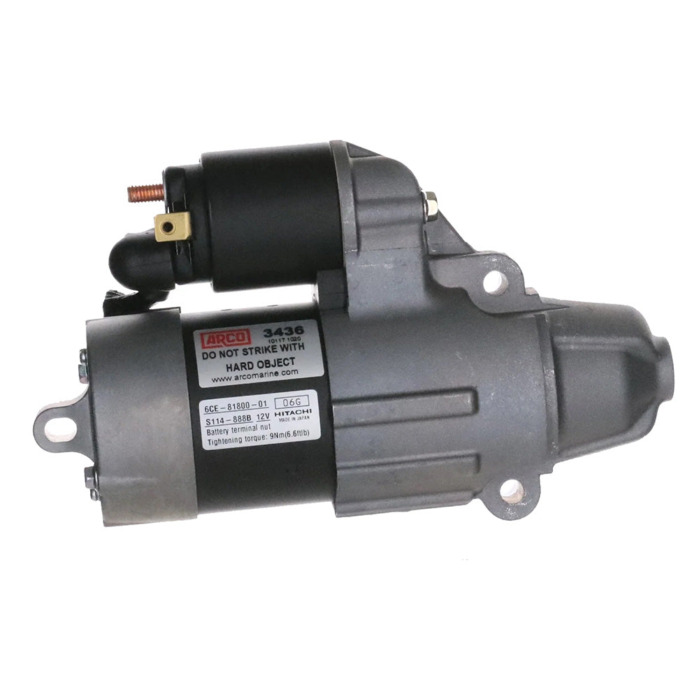 ARCO Marine Premium Replacement Outboard Starter fYamaha 200300HP  9 Tooth 3436 Main image
