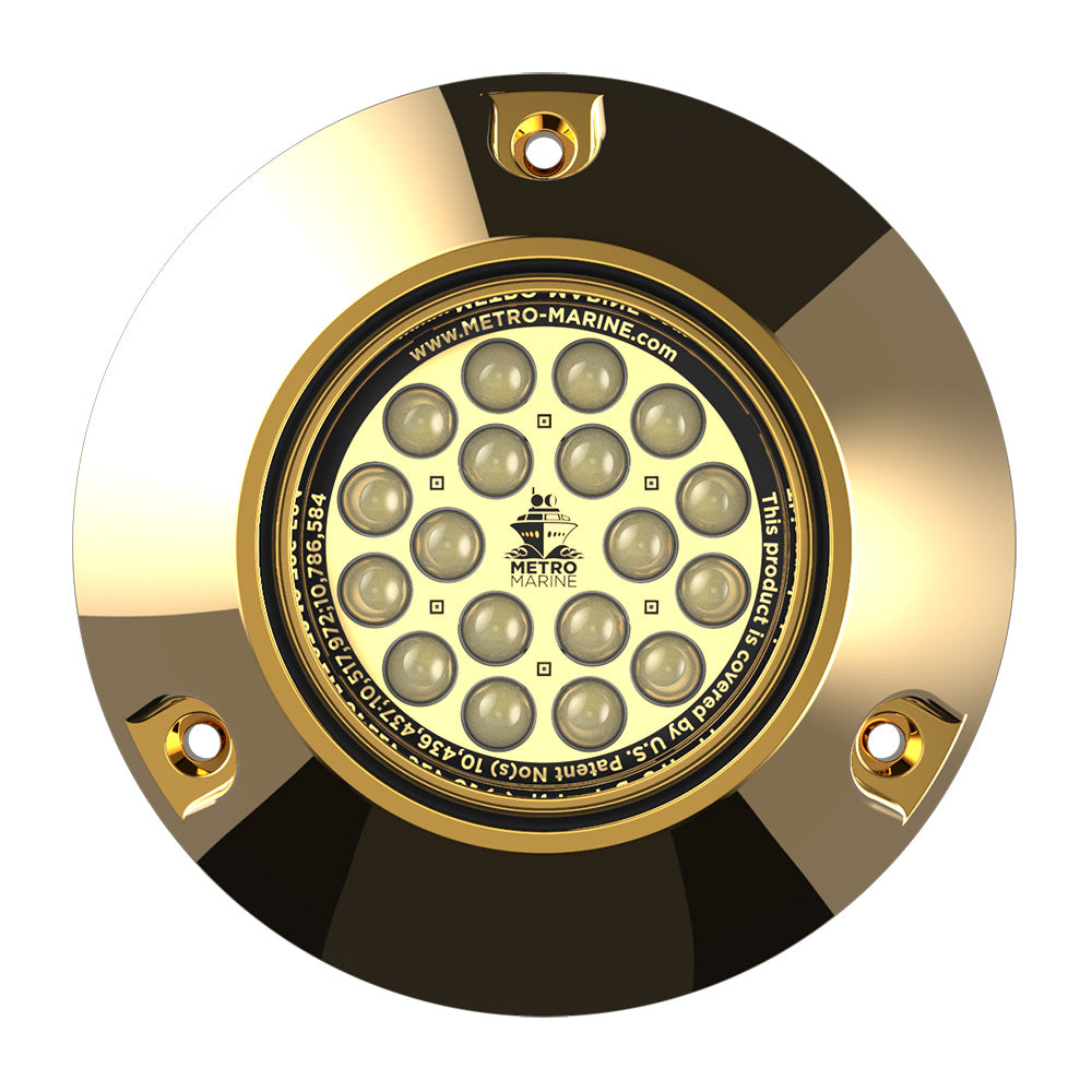 Metro Marine HighOutput Submersible Underwater Light wIntelligent Monochromatic LEDs  White 45 Beam FBMR1W345 Main image