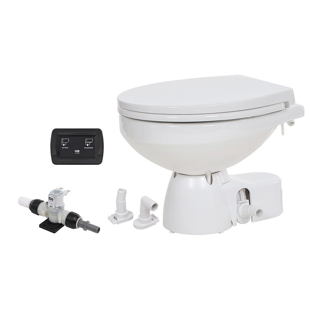 Jabsco Quiet Flush E2 Fresh Water Toilet Regular Bowl  12V  Soft Close Lid 380454192RSP Main image