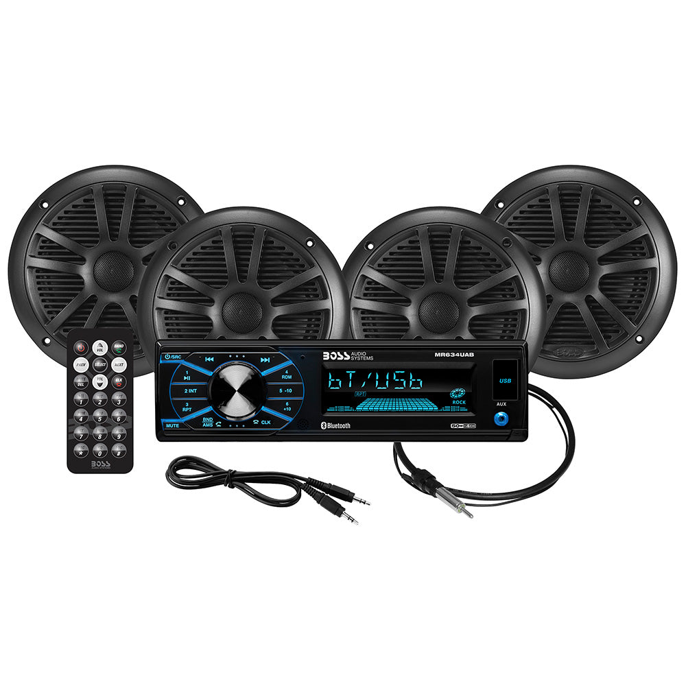 Boss Audio MCBK634B64 Kit wMR634UAB 4 MR6B Speakers  MRANT10 Antenna MCBK634B64 Main image