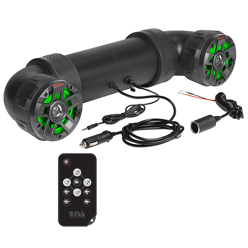 Boss Audio UTV4BRGB Amplified AllTerrain Sound System w4 Marine Speakers  1 Black Tweeters UTV4BRGB Main image