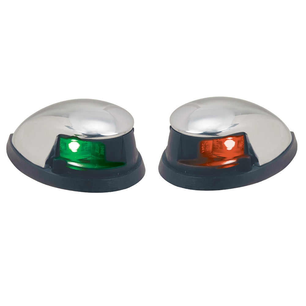 Perko RedGreen Horizontal Mount Side Lights  Pair  Chrome Plated Zinc 0648DP0CHR Main image