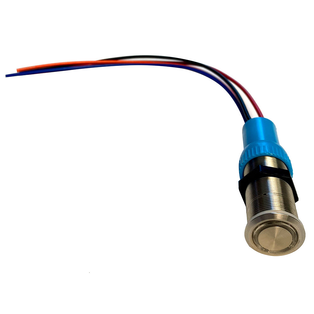 Bluewater 22mm Push Button Switch - Off/On/On Contact - Blue/Green/Red LED - 1' Lead [9059-3113-1] Secondary image
