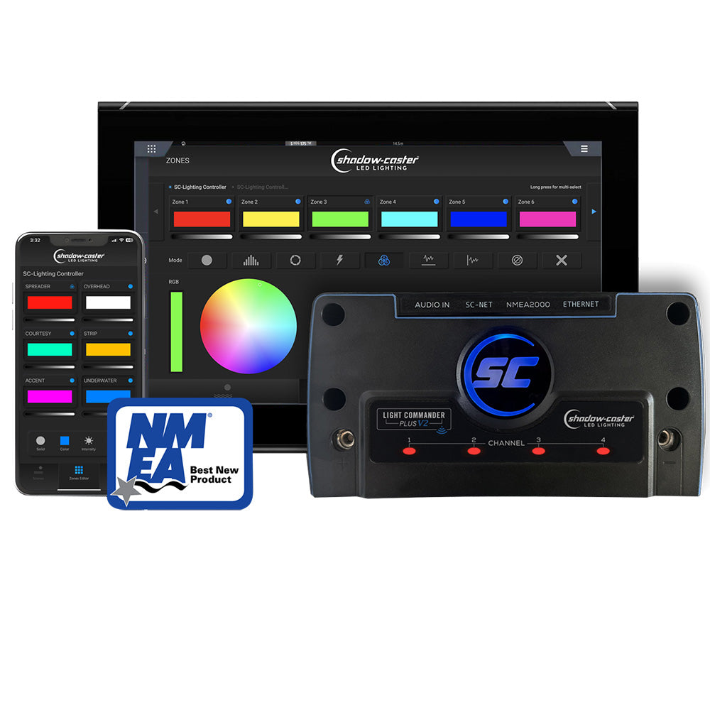 ShadowCaster Light Commander Version 2  6Zone Lighting Controller wBluetoothWiFi NMEA 2000  HTML Ethernet Connectivity Main image