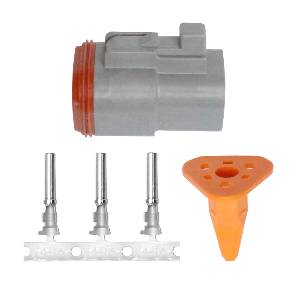 Pacer DT Deutsch Plug Repair Kit  1418 AWG 3 Position TDT06F3RS Main image