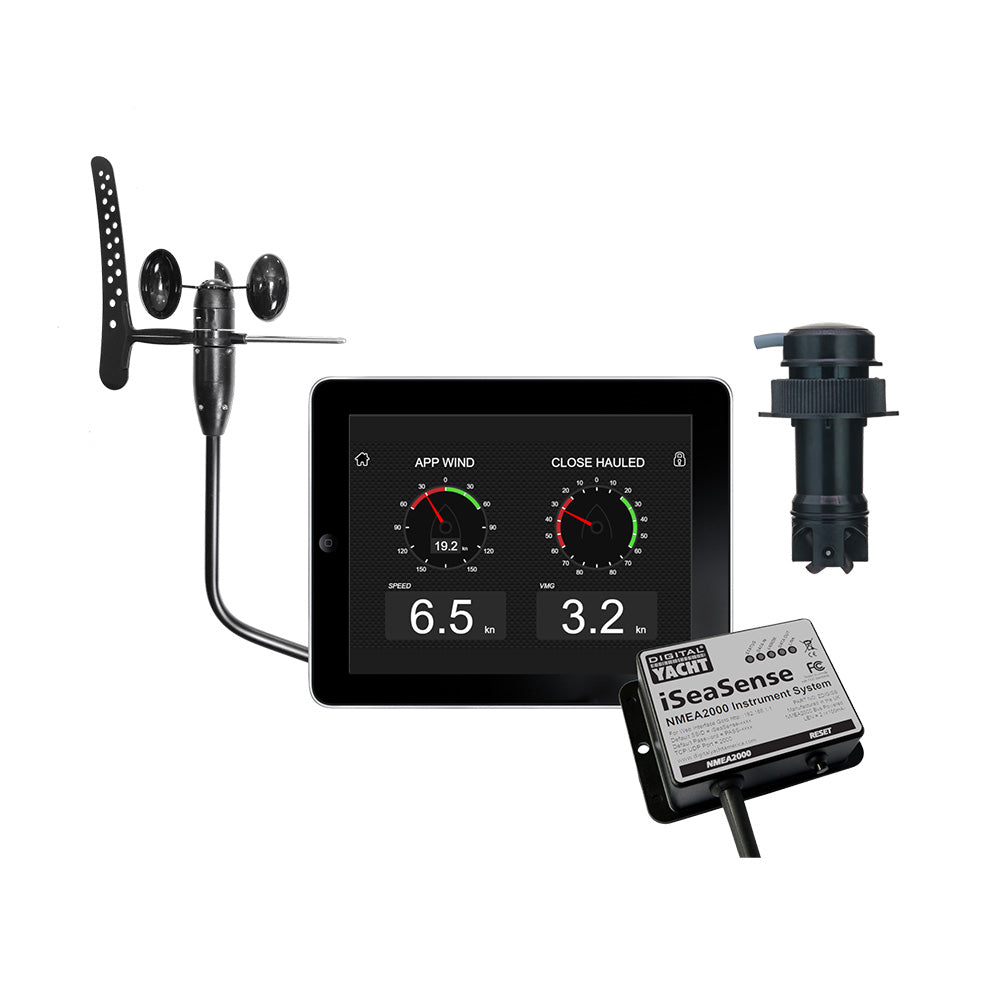 Digital Yacht iSeaSense Wireless Speed Depth Temp Pack Plus Wind ZDIGISSPK2 Main image