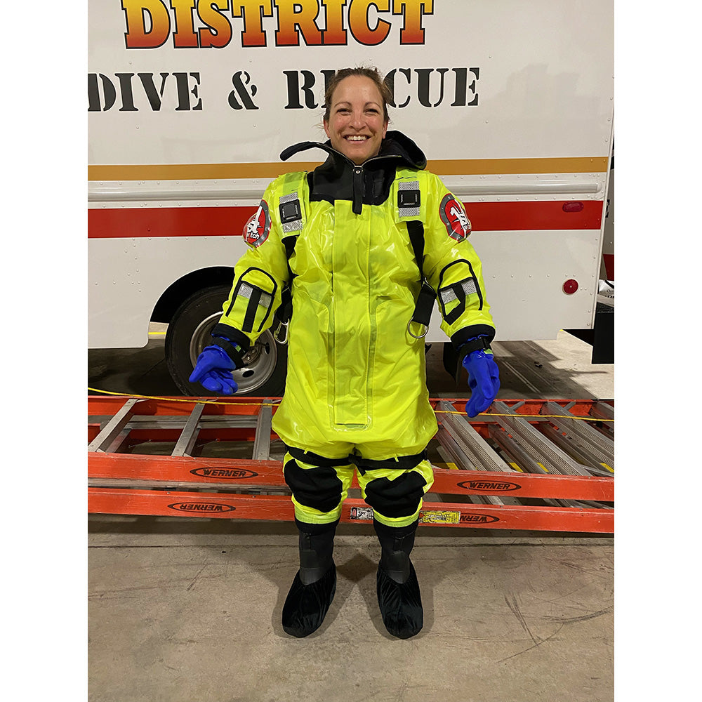 First Watch RS-1005 Ice Rescue Suit - Hi-Vis Yellow - S/M (Built to Fit 46-58) [RS-1005-HV-M] Secondary image