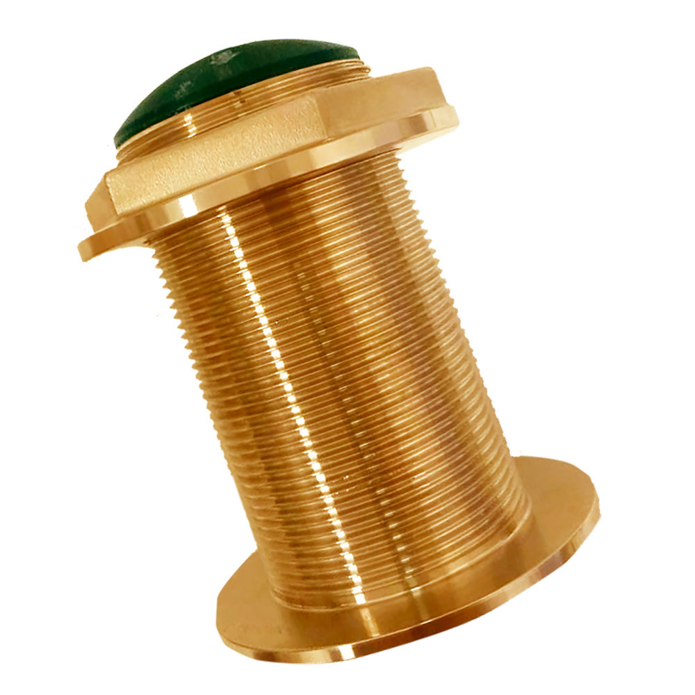 Echonautics Bronze LowProfile ThruHull MediumFrequency CHIRP Transducer  600W 18 Tilt 80130kHz BT70MA60018 Main image
