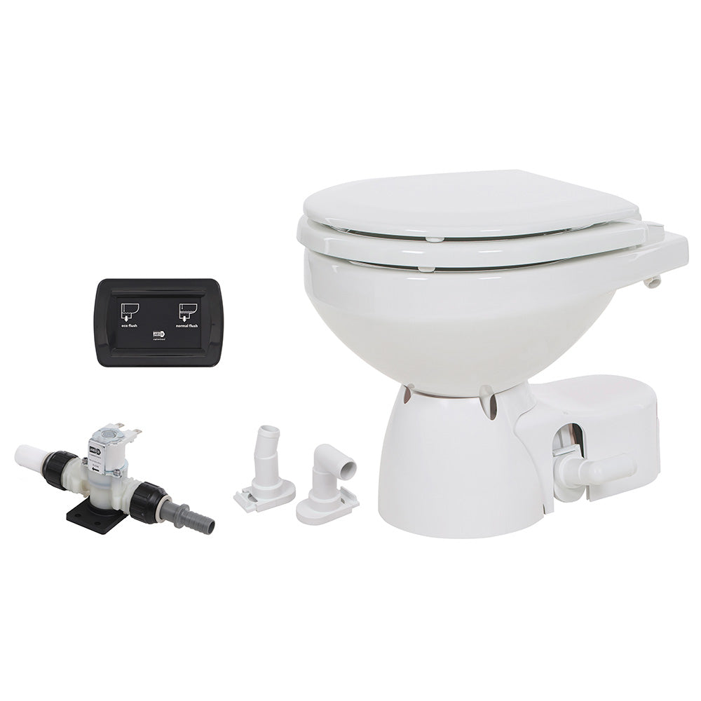Jabsco Quiet Flush E2 Fresh Water Toilet Compact Bowl  12V  Soft Close Lid 380453092RSP Main image