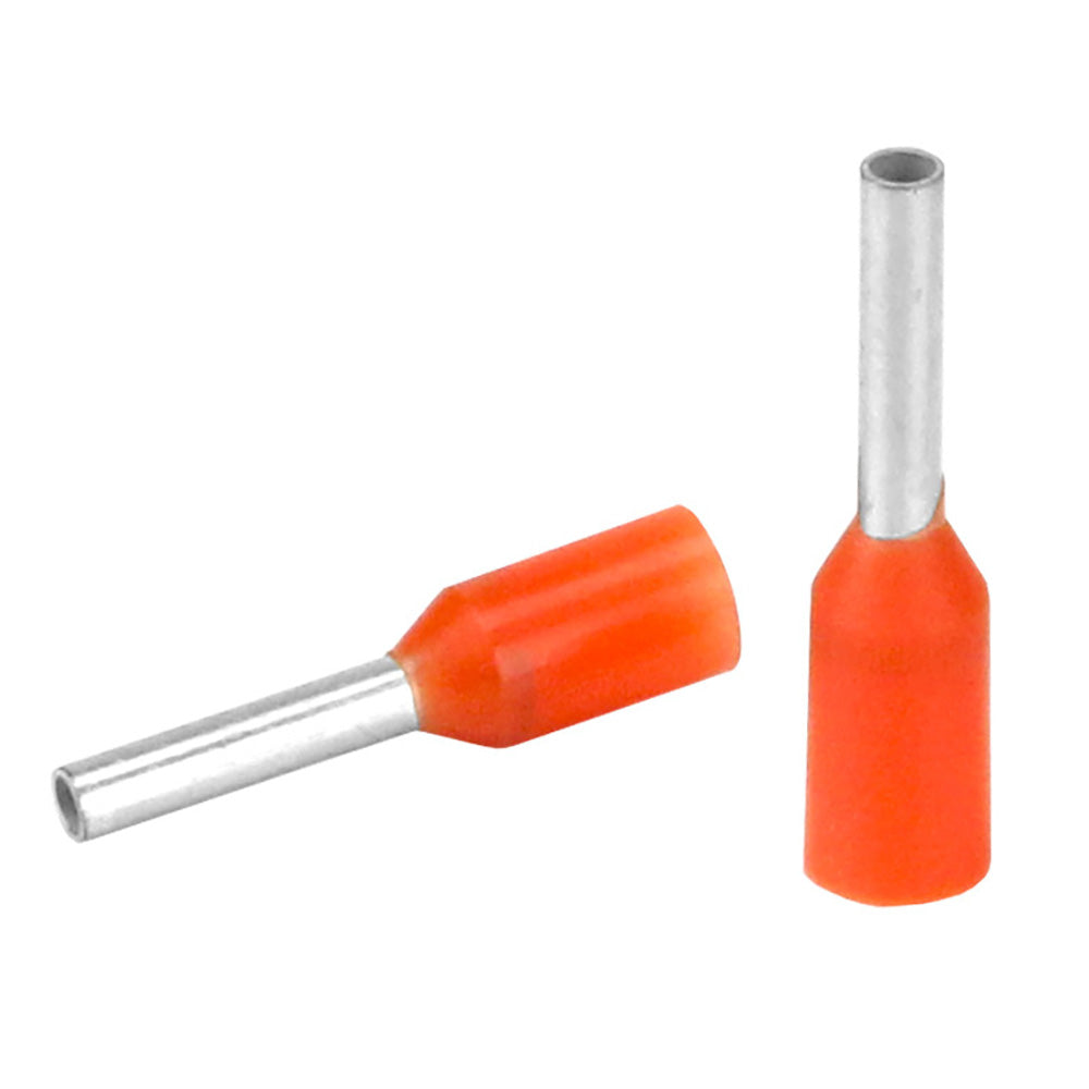 Pacer Orange 2022 AWG Wire Ferrule  6mm Length  25 Pack TFRL226MM25 Main image