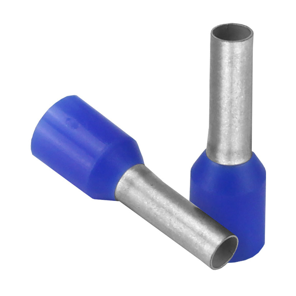 Pacer Blue 14 AWG Wire Ferrule  8mm Length  25 Pack TFRL148MM25 Main image