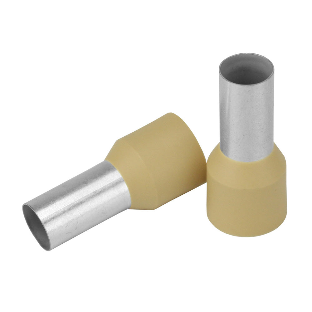 Pacer Beige 2 AWG Wire Ferrule  16mm Length  10 Pack TFRL216MM10 Main image