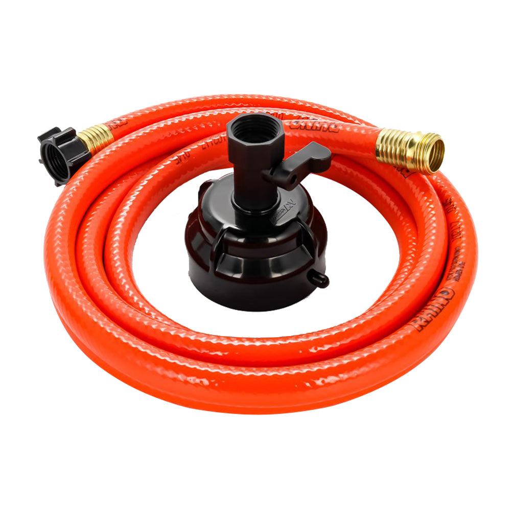 Camco RhinoFlex 10 Clean Out Hose wRinser Cap  58 Internal Diameter 22999 Main image
