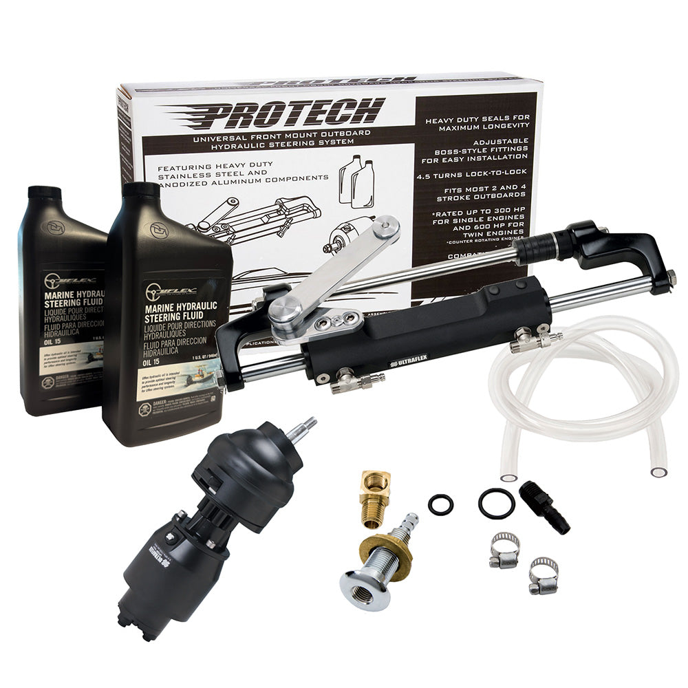 Uflex PROTECH 21 Front Mount Tilt OB Hydraulic System  Includes UP28T Helm Pump Oil UC128TS2 Cylinder  X52 Tilt  No Main image