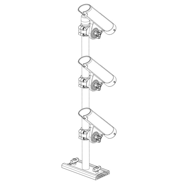Scotty 333 Track Mounted Rod Tree  Rodmaster II Rod Holders 0333
