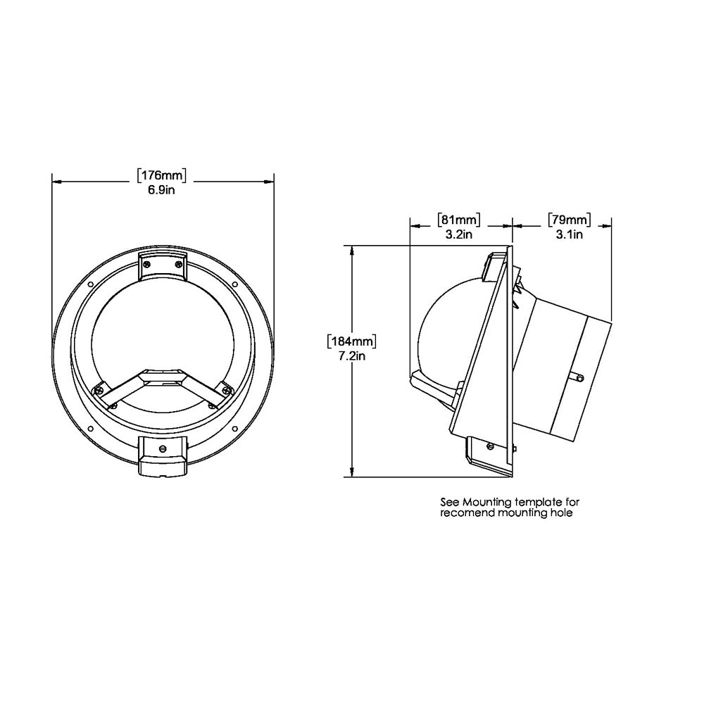 Ritchie BN-202 Navigator Compass - Bulkhead Mount - Black [BN-202] Secondary image