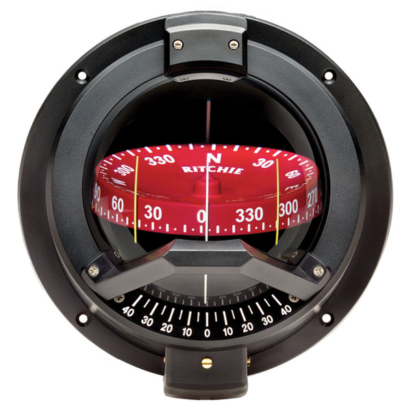 Ritchie BN202 Navigator Compass  Bulkhead Mount  Black BN202