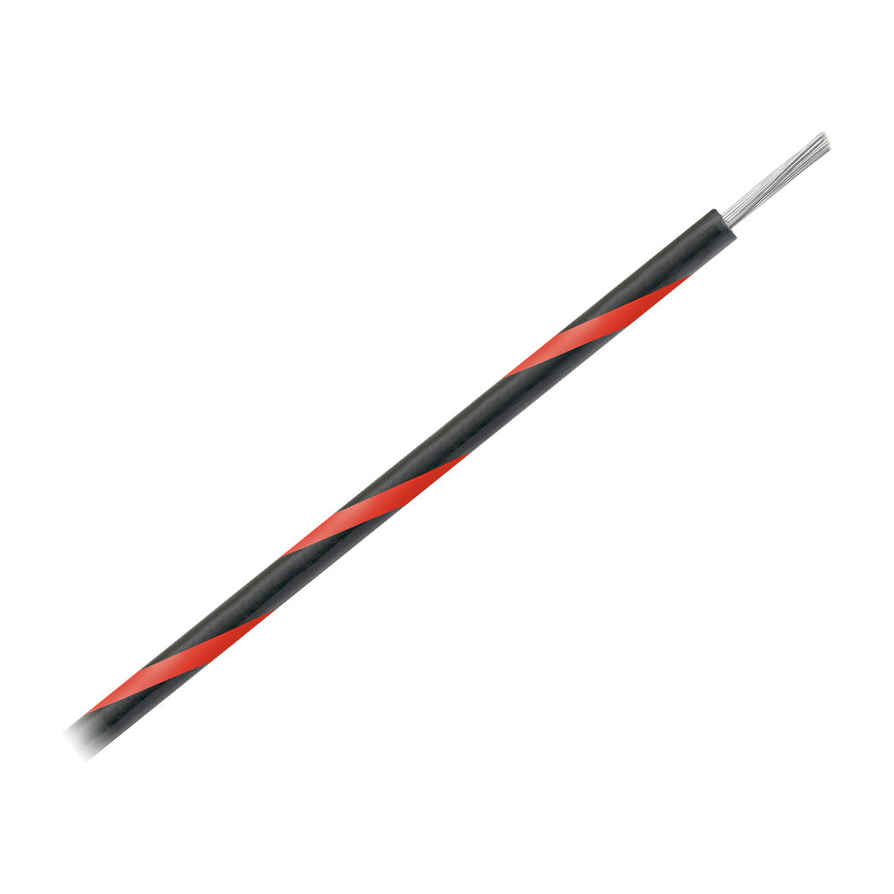 Pacer 16 AWG Gauge Striped Marine Wire 1000 Spool  Black wRed Stripe WUL16BK21000 Main image