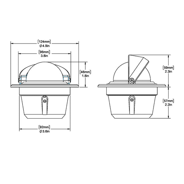 Ritchie F50W Explorer Compass  Flush Mount  White F50W