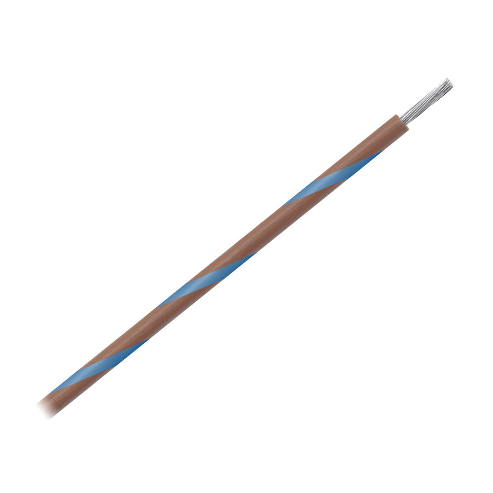 Pacer 16 AWG Gauge Striped Marine Wire 500 Spool  Brown wBlue Stripe WUL16BR6500 Main image