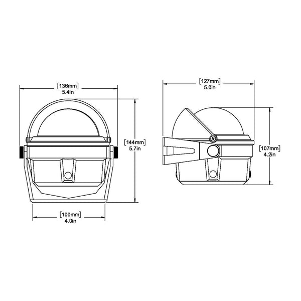 Ritchie B81 Voyager Compass  Bracket Mount  Black B81
