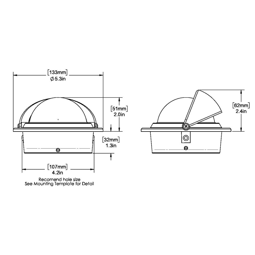 Ritchie F-83 Voyager Compass - Flush Mount - Black [F-83] Secondary image